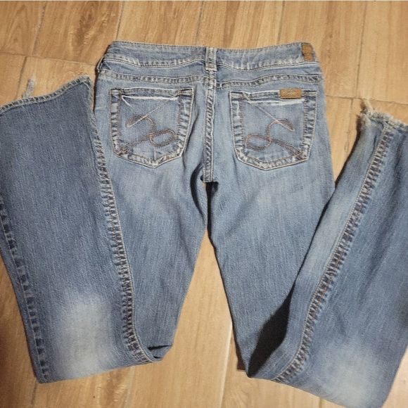 Ladies Silver Boot Cut Jeans - Picture 5 of 8